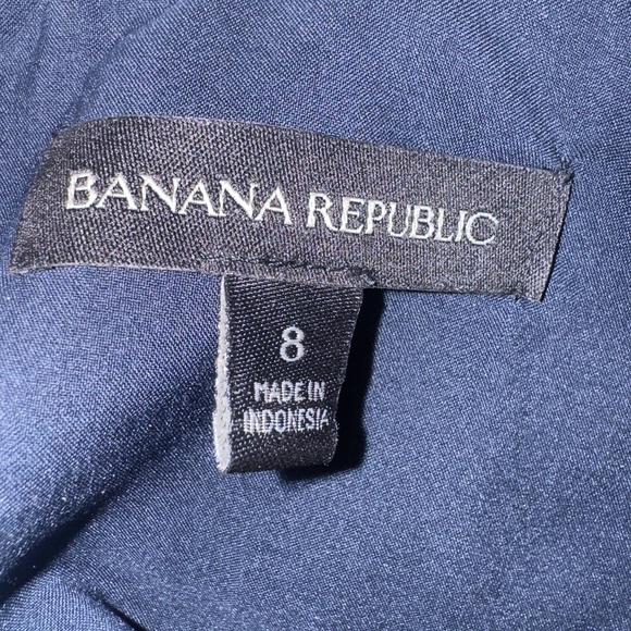 Banana Republic Navy 3/4 Flutter sleeve fit & flare dress size 8 - Picture 6 of 8